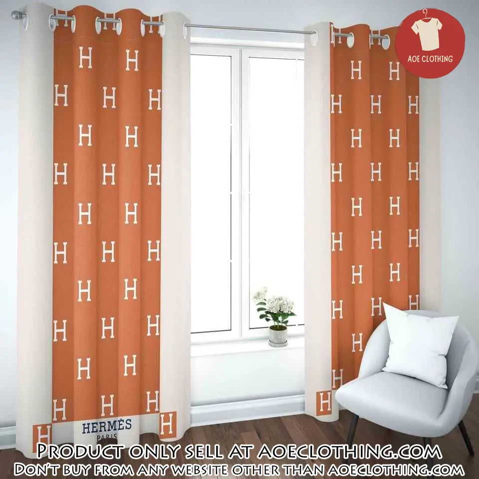 Hermes premium window curtains hot  set wc057 aoe1949487